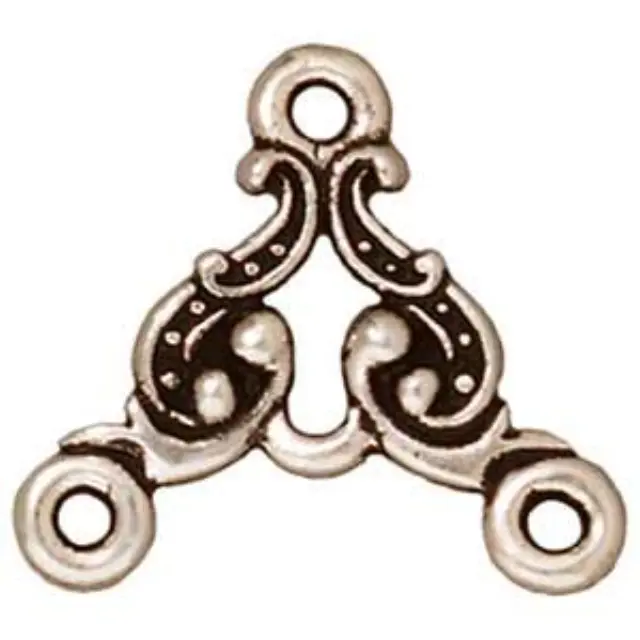 Διακοσμητικός Σύνδεσμος Χυτό Pewter - Empire - Antique Fine Silver - 2τεμ