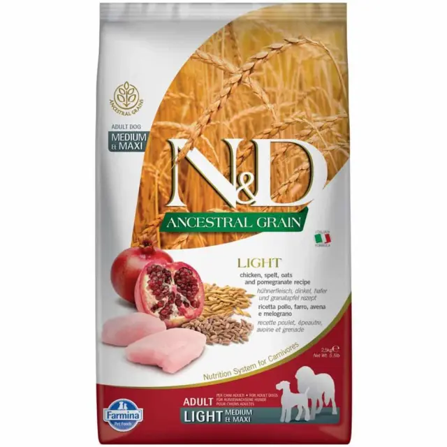 N&D Chicken & Pomegranate Light med/maxi 12 kg
