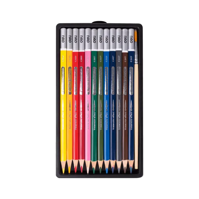 Deli Color Emotion Ξυλομπογιές Ακουαρέλας 12 Χρώματα & Πινέλο 309471 2