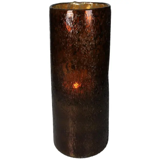 Κηροπήγιο Amber Γυαλί 14x14x25cm 2