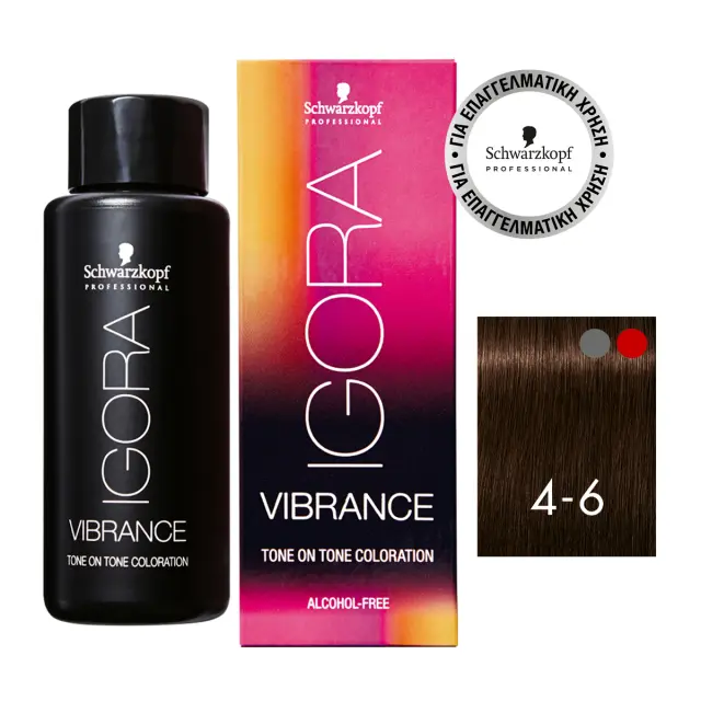 Schwarzkopf Igora Vibrance 4-6 Καστανό Μεσαίο Μαρόν 60ml 2