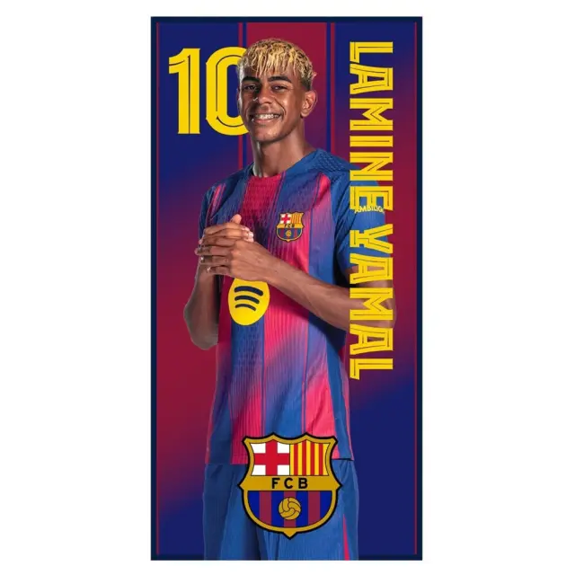 Πετσέτα Θαλάσσης F.C Barcelona Lamine Yamal Microfiber 70x140cm