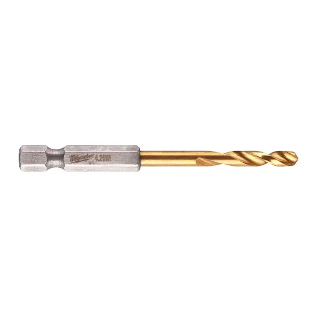 Τρυπάνι Αέρος Τιτανίου 1/4" Φ4.2mm MILWAUKEE HSS-G TIN RED HEX