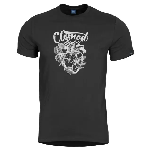 Pentagon Clomod "Flower Heart" T-Shirt-Μπλουζάκι Μακό για Καθημερινή Χρήση - 01-Black-Μαύρο