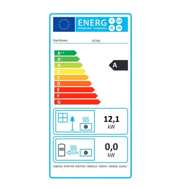 StarStoves Σόμπα Ξύλου από Ατσάλι ST210 12.1kW Μαύρη 3