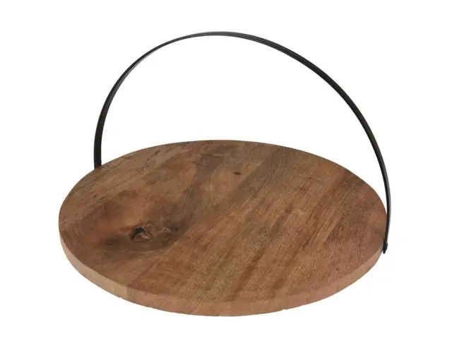Δίσκος Σερβιρίσματος Home & Styling από Ξύλο Mango, με λαβή και διαστάσεις 28x28x1.8cm A53400080 2