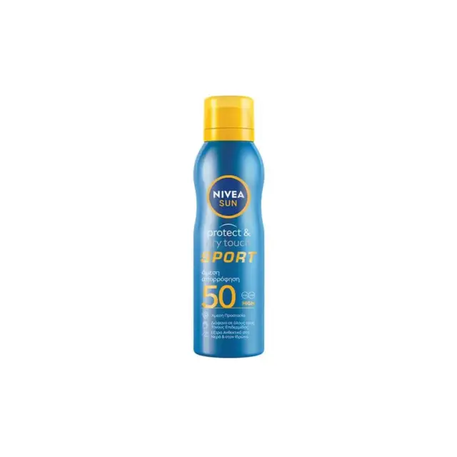 Nivea Sun Protect & Dry Touch Sport Spray Αντηλιακό Σπρέι Προσώπου & Σώματος SPF 50, 200ml