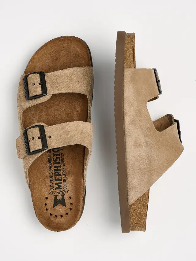 Mephisto Πέδιλα Ανδρικό δέρμα suede Μπεζ MEP/NERIO WARM GREY 3