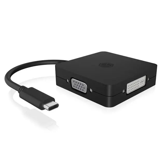 Σταθμός σύνδεσης από USB Type-C σε DisplayPort, HDMI, DVI-D ή VGA, με ενσωματωμένο καλώδιο 0.15m.