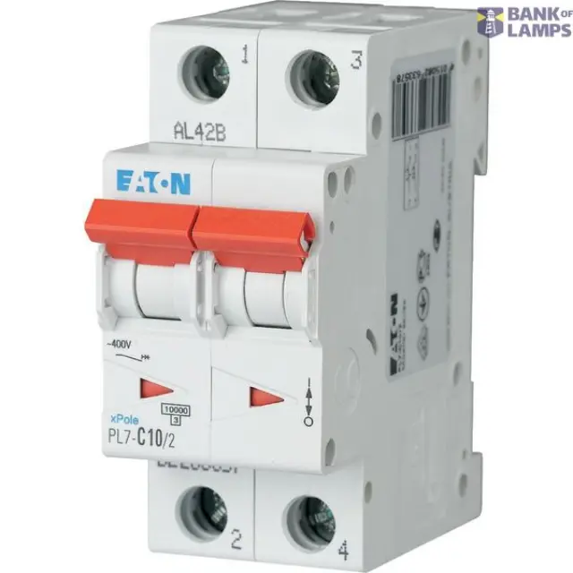 PL7-C10/2 Miniature circuit breaker (MCB), 10 A, 2p, characteristic: C