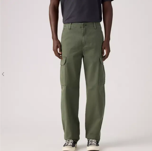 Levi’s® ανδρικό παντελόνι cargo Relaxed Tapered Fit “Xx” – 0057R0002 khaki D.GREEN 2
