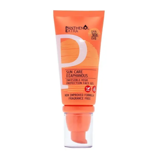 Panthenol Extra Sun Care Diaphanous SPF30 Αντηλιακό Τζελ Προσώπου 50ml