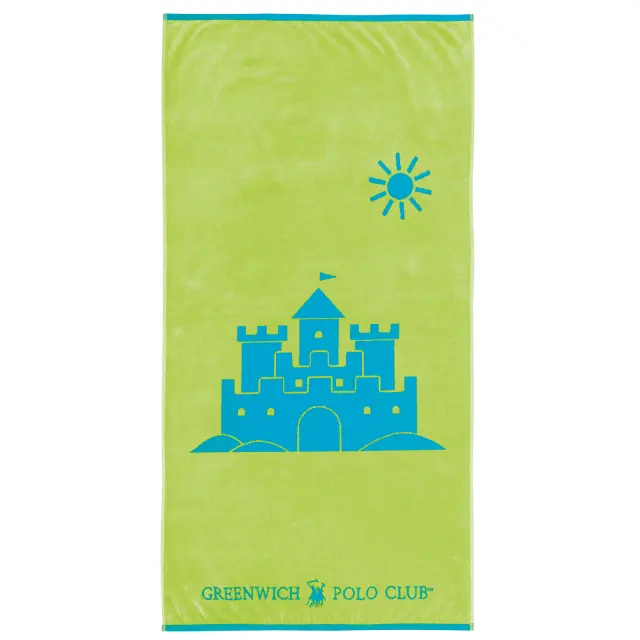 Πετσέτα Θαλάσσης 70x140 450gsm Greenwich Polo Club 4075 Green-Blue 100% βαμβακερό