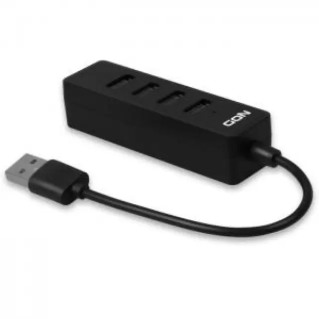 USB 2.0 Hub 4 θυρών σε μαύρο χρώμα. 3
