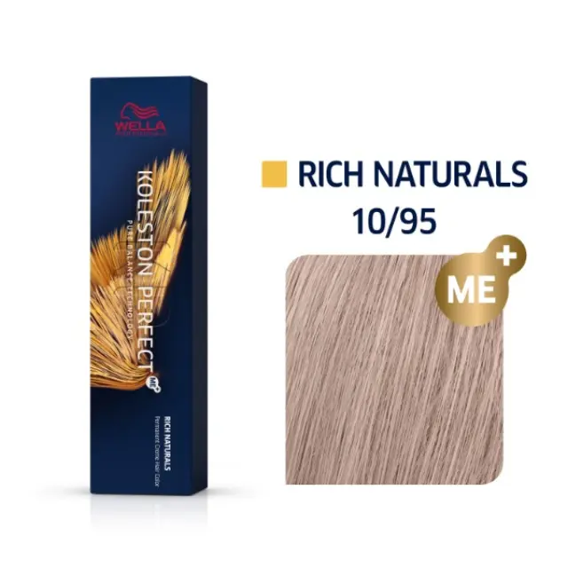 Wella Professionals Koleston Perfect Me+ Rich Natuals 60ml | Απόχρωση 10/95 Κατάξανθο Ιριζέ Φιμέ Μαονί 2