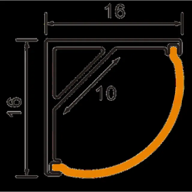 Aluminium Profile with PC Cover 2m L-Type