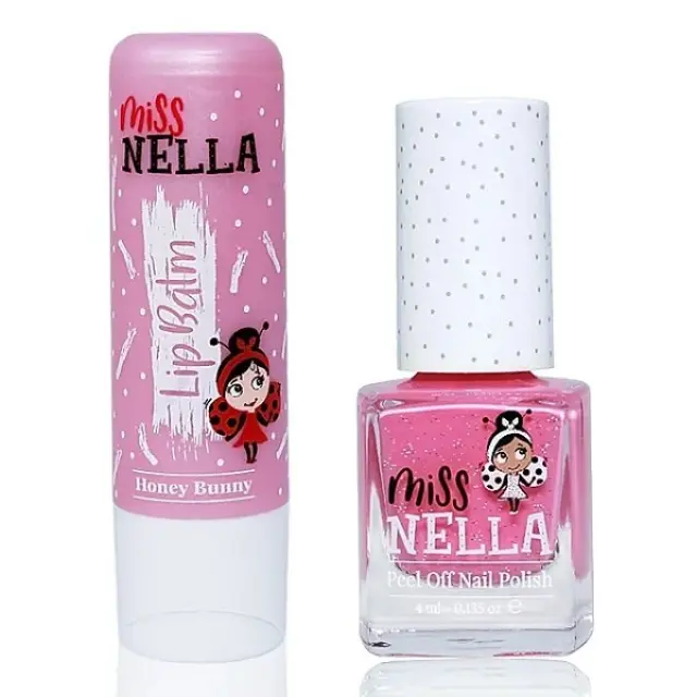 Miss Nella Honey Bunny Σετ για Παιδιά Lip Balm 3.4gr & Βερνίκι Νυχιών Peel Off 4ml