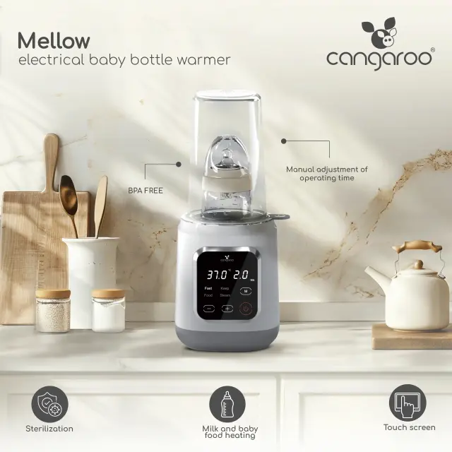 Cangaroo Ηλεκτρικός Θερμαντήρας Mellow 3-σε-1 για Μπιμπερό & Παιδική Τροφή 130W 2