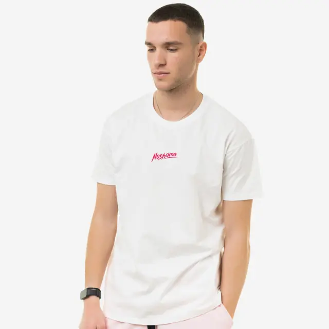 T-shirt Noshame® Λευκό με τύπωμα - 112530 - XXL