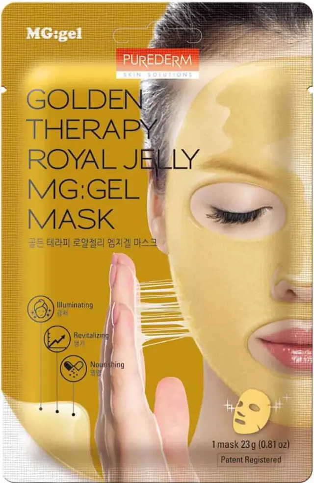 Purederm Golden Therapy Royal Jelly MG:Gel Mask Μάσκα Προσώπου Με Βασιλικό Πολτό 23g