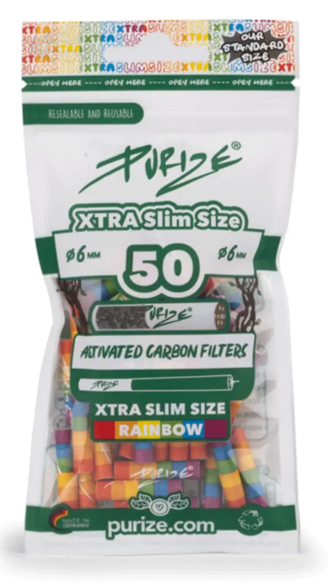 Φίλτρο Purize Extra Slim 50 Ενεργού Ανθρακα 6mm - Rainbow