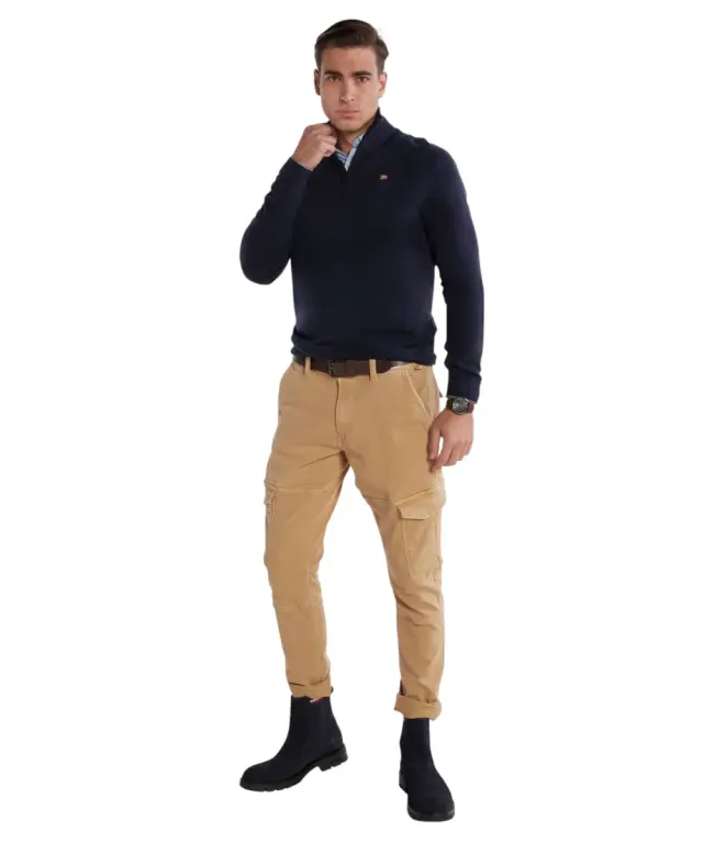 Napapijri - Ανδρικό Πουλόβερ Damavand Regular Fit NP0A4GJS-176 Μπλε Σκούρο - L 2