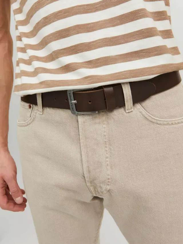 JACROCK LEATHER BELT NOOS Brown Stone 2