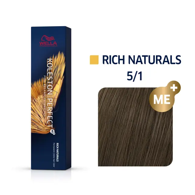 Wella Professionals Koleston Perfect Me+ Rich Natuals 60ml | Απόχρωση 5/1 Καστανό Ανοιχτό Σαντρέ 2