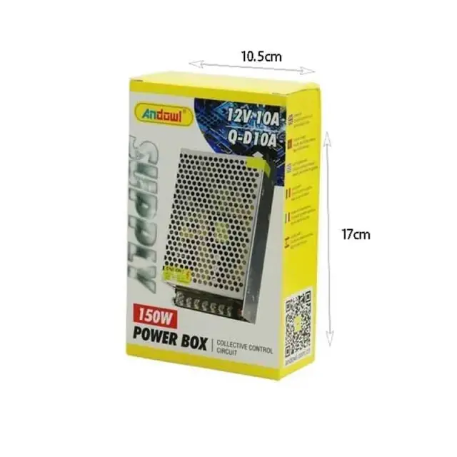 Andowl Τροφοδοτικό για LED 12V-10A 150W Q-D10A 0751070 2