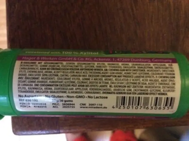 Miradent Xylitol Οδοντότσιχλα Ξυλιτόλης Με Γεύση Πράσινο Μήλο, 30 Τσίχλες