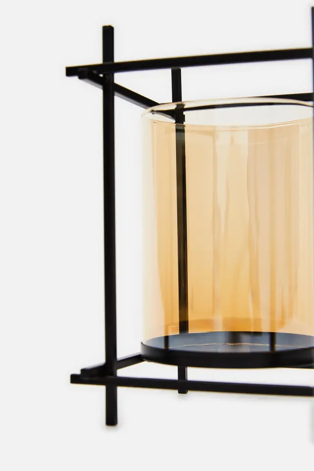 Stewehome Μεταλλικό κηροπήγιο Καφέ 10x11x14.5 cm 3