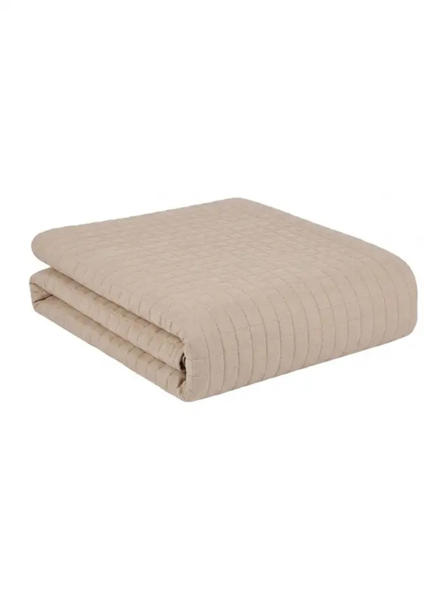 Κουβερλί Voielo Check Sand King Size (240x250) Sunshine 2