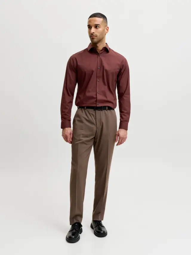 JPRBLAPARKER SHIRT L/S NOOS - Bitter Chocolate 2