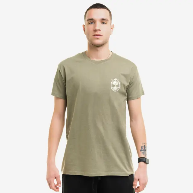 T-shirt Noshame® Χακί με τύπωμα Palm - 132598 - XXL
