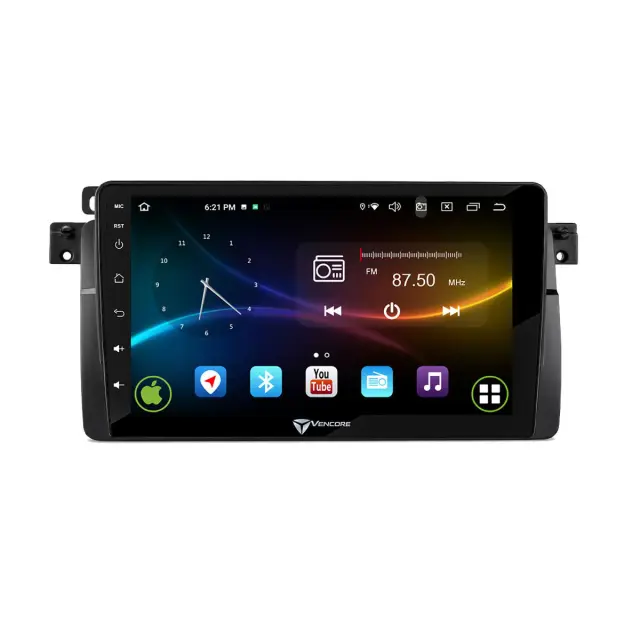 VenCore Οθόνη Multimedia Android 15 9" 9109A MTK6762 Octa-Core 2GB/32GB IPS με Πρόσοψη, CarPlay, Android Auto και Υποστήριξη Κάμερας Οπισθοπορείας AHD για BMW Series 3 E46 1998-2005 – Μαύρη (3236-10007-0603B) 2