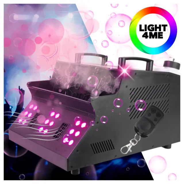 LIGHT4ME FOG DOUBLE BUBBLE professional fog and bubble machine LED effect remote control 2