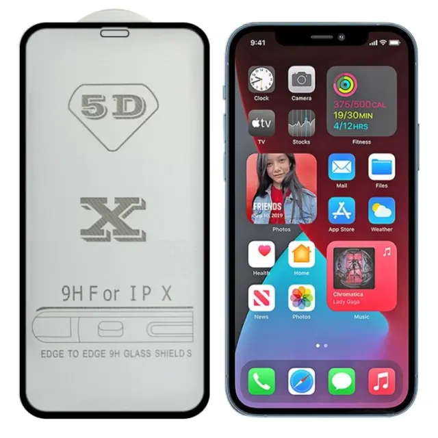 Τempered Glass Full Glue Case Friendly 9H για Apple iPhone 12 Pro Max ΟΕΜ- Βlack