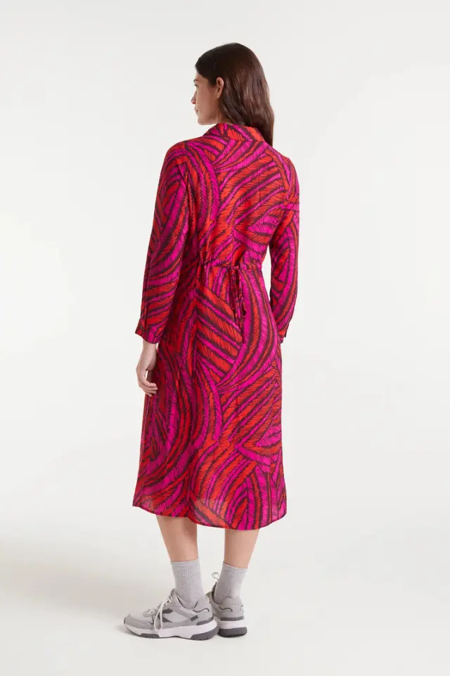 COMPANIA FANTASTICA MIDI DRESS (53C/11008 MULTICOLOR - M 3