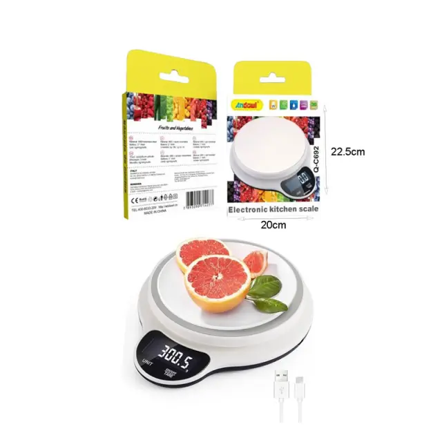 Andowl Ψηφιακή Ζυγαριά Aκριβείας Q-C692 - Electronic Kitchen Scale 075662 3