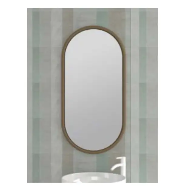 Ivy Oval Καθρέπτης Μπάνιου 50x100cm Μπρονζέ 2