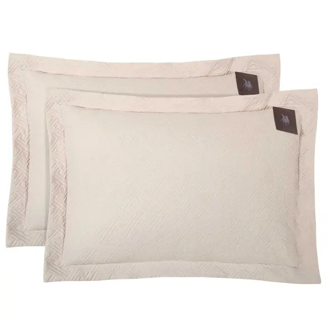 Ζεύγος Μαξιλαροθήκες 50x70+5 Greenwich Polo Club Essential 4451 Beige