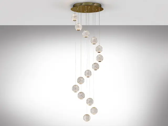 AUSTRAL LED LAMP 14L GOLD Ø50 φωτιστικό κρεμαστό Χρυσό