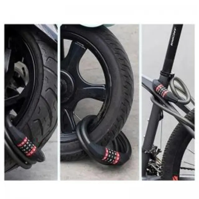 Λουκέτο Rockbros RKS507-1BK με Συνδυασμό 1.8m Μαύρο N68921 3