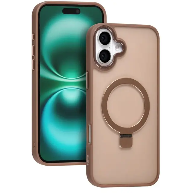 TUNIQ iPhone 16 Plus Back cover case - Magsafe - Ringstand - Gold