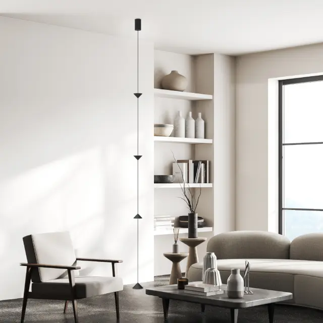 Κρεμαστό Φωτιστικό LED ACA Sundrop OKN6001PBK Αμμώδες Μαύρο 12W 3000K 370lm / OKN6001PBK 2