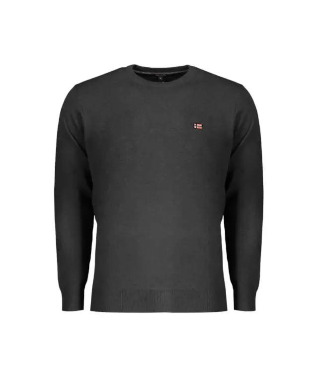 Norway Nautical School - Ανδρικό πουλόβερ Crewneck 833101-BLACK Μαύρο - S