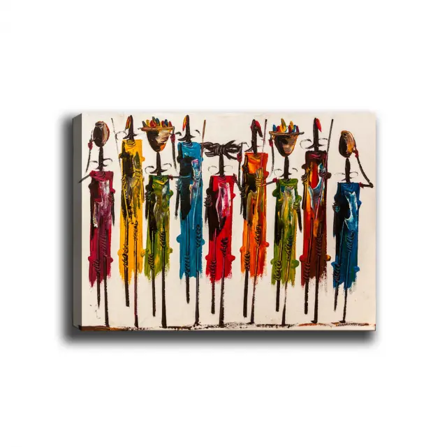 ΠΙΝΑΚΑΣ ΚΑΜΒΑΣ COLORFUL AFRICAN ART FB97197.02 100X3X70 εκ. 3