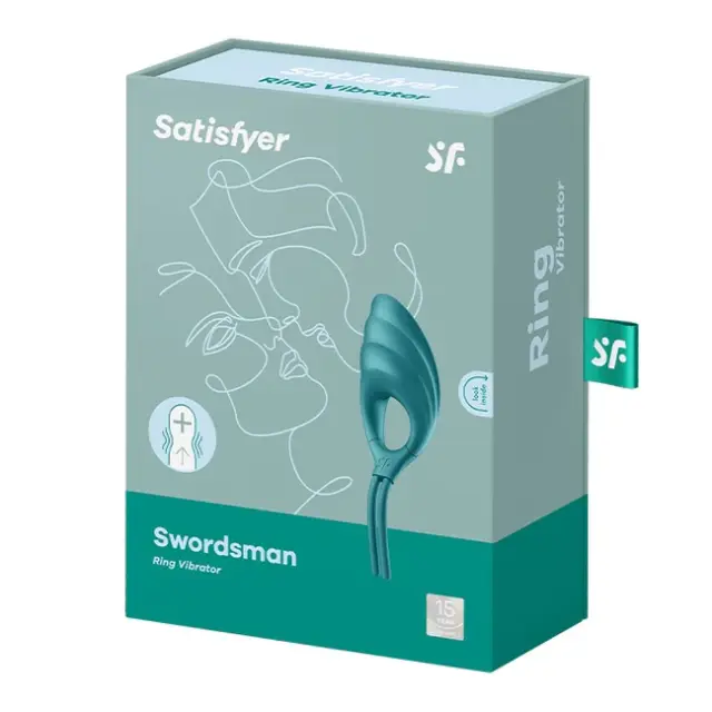Satisfyer Swordsman Green – Δονούμενο Δαχτυλίδι για Ζευγάρια (USB, Αδιάβροχο)