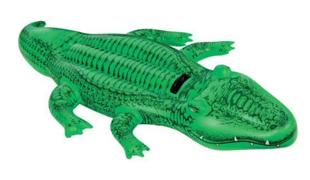 Intex Giant Gator Ride On Φουσκωτός Γιγάντιος Αλιγάτορας Με Τέσσερις Σταθερές Λαβές - 203x114εκ. - 3+Χρ.
