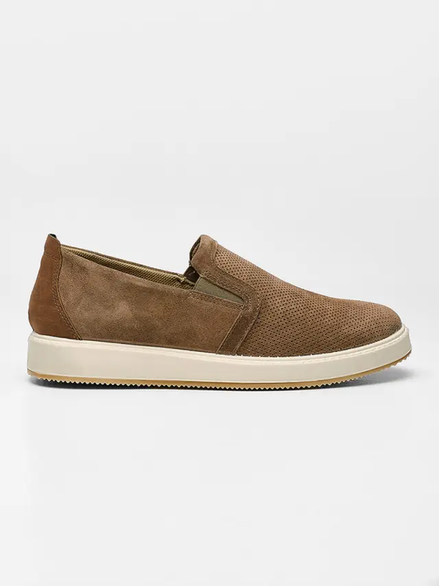 Imac Μοκασίνια-Loafers Ανδρικό δέρμα Nubuck Καφέ IMA/752400 NOCCIOLA 2